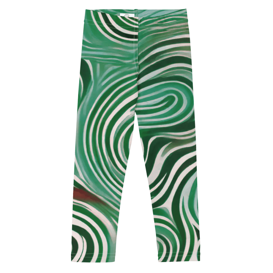 Funky Cool Green Liquid Tie-Dye Kid's and Toddler's Leggings product image (9)