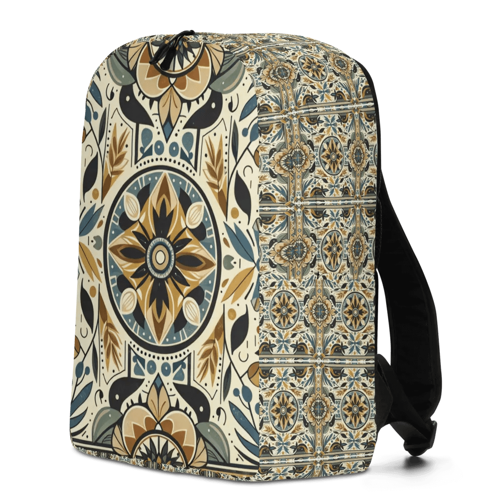 Mandala Medley Backpack: Ethereal Blue & Yellow Florals product image (4)