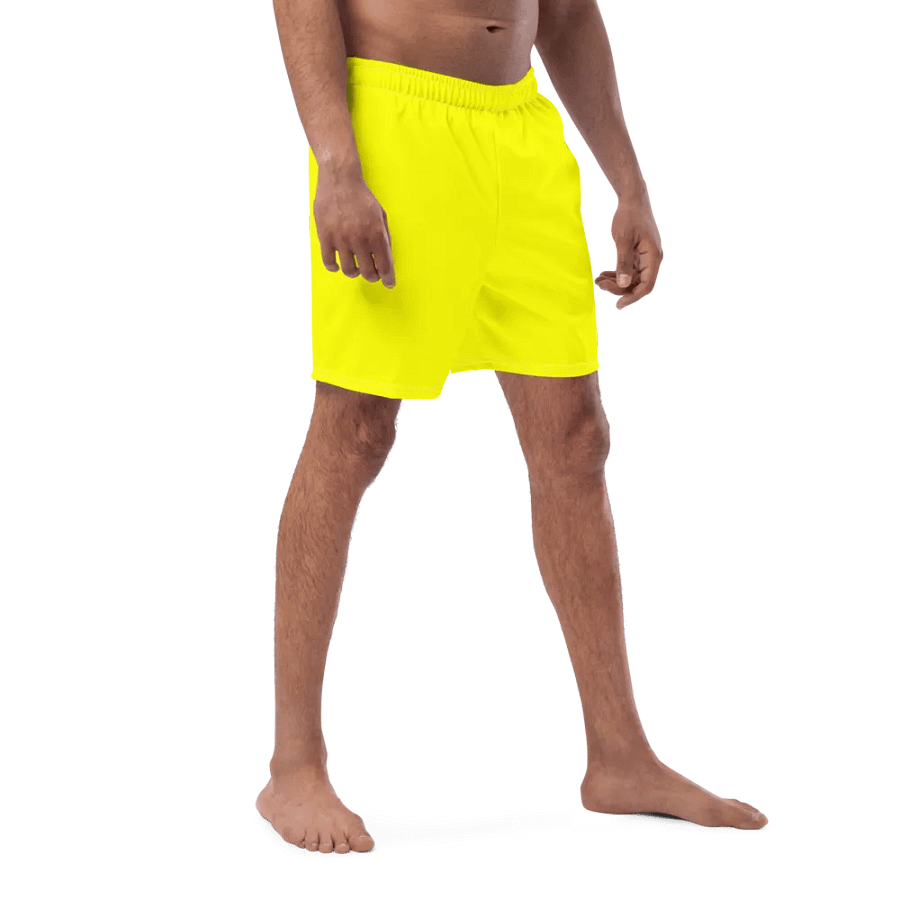 Plain Color Yellow Swim Trunks product image (4)