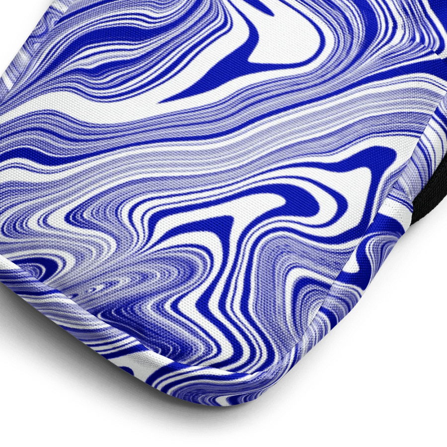 Utility Crossbody Bag - Blue and White Liquid Swirls product image (5)