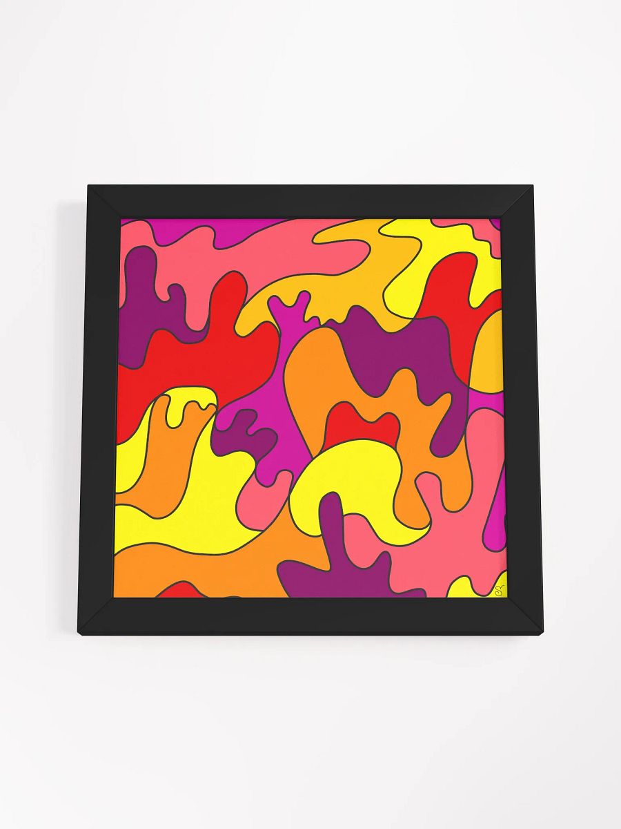 Vibrant Tangled Harmony Framed Poster - Abstract Square No. 3 product image (52)