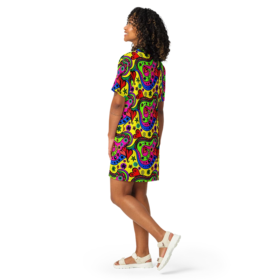 Vibrant Swirls T-Shirt Dress product image (4)