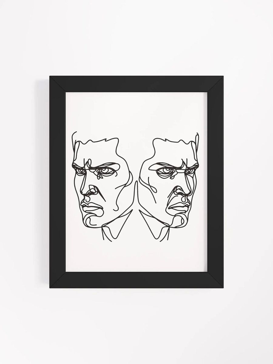 Angry Faces Line Art Framed Poster product image (117)