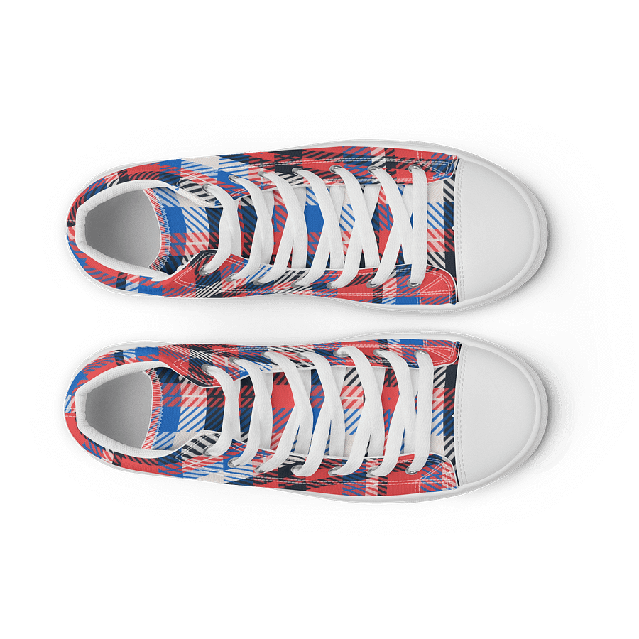 Plaid Power Women's High Top Canvas Shoes product image (9)