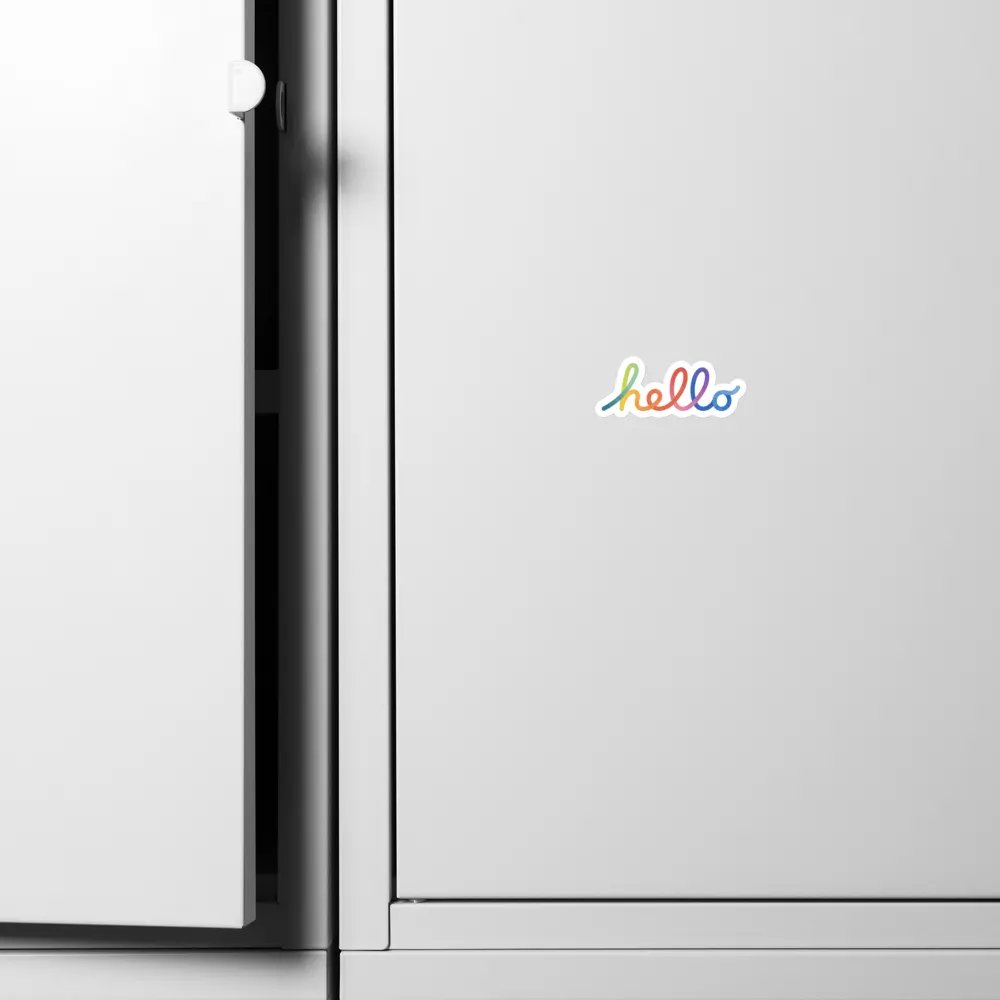 Apple Rainbow Hello Die-Cut Magnets product image (10)