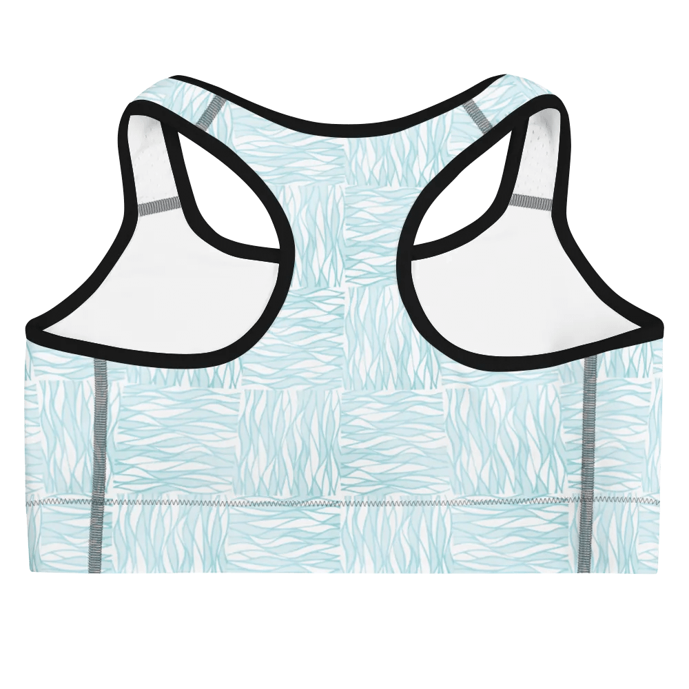 Light Turquois All-Over Print Sports Bra product image (4)