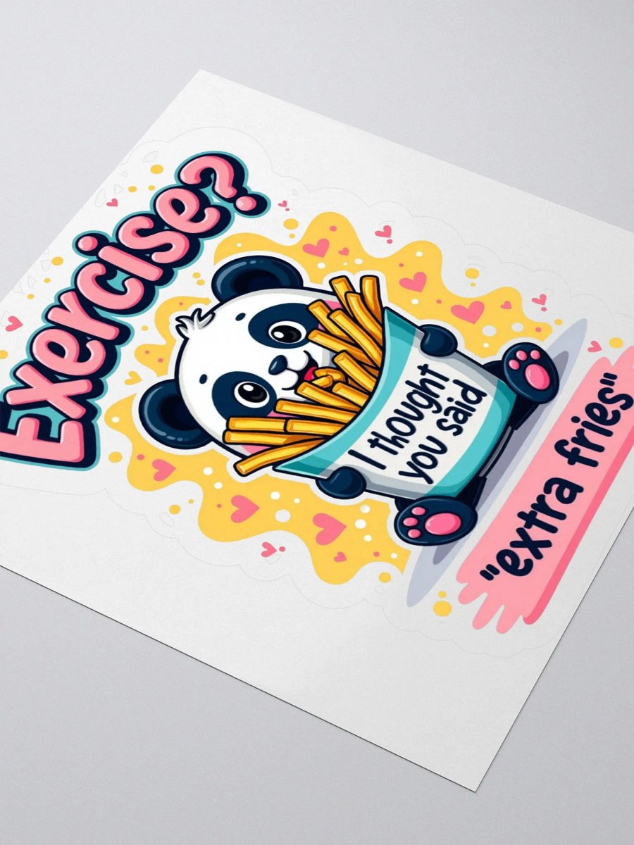 Panda's Extra Fries Kiss-Cut Stickers product image (9)