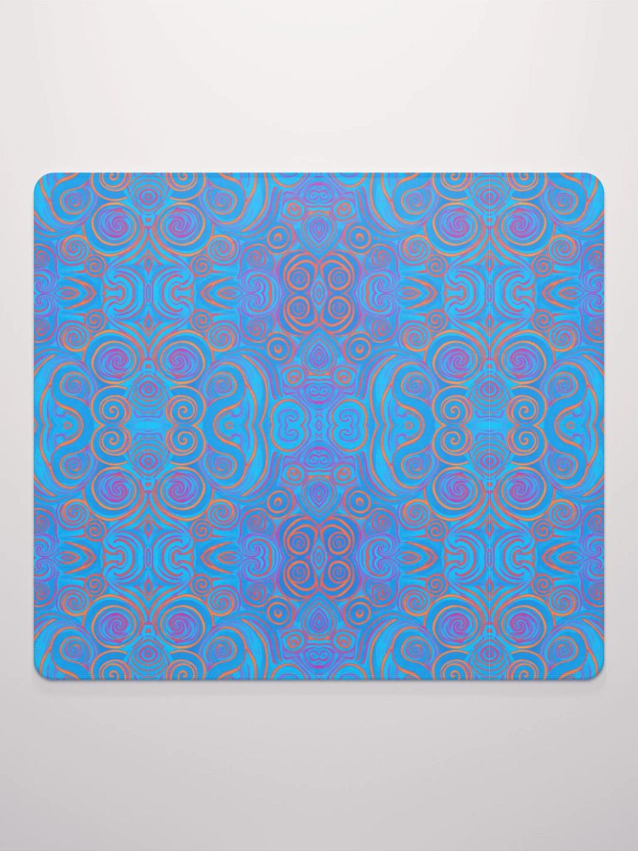 Funky Blue Dreams Liquid Tie-Dye Gaming Mouse Pad product image (3)