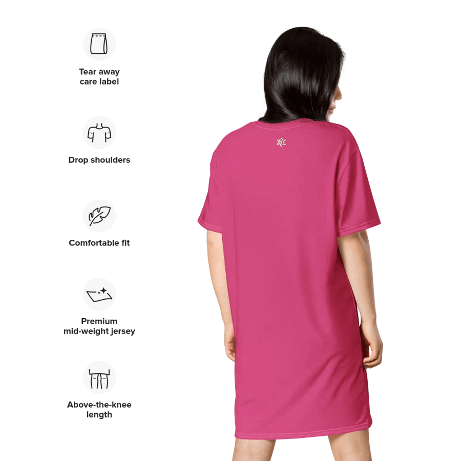 Big Mama Oversized T-Shirt Dress | Pink Graphic Tee product image (12)