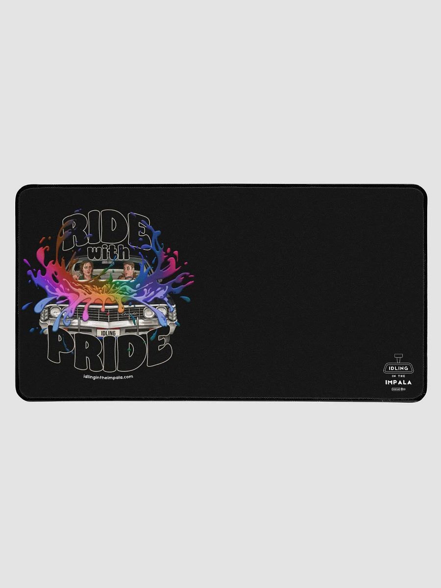 Ride with Pride 18" x 32" Black Deskmat product image (1)