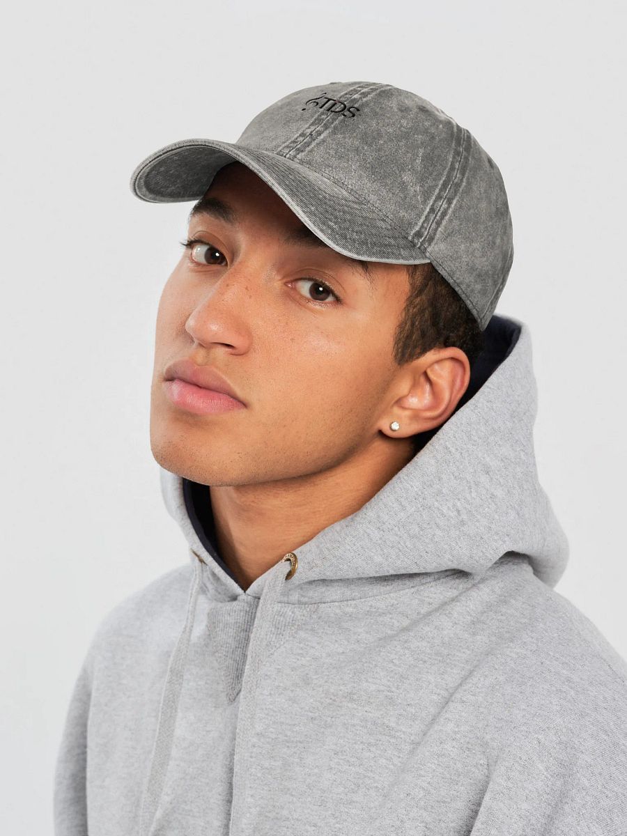 Otto Vintage Wash Dad Hat - TDS Music Embroidered Cap in Washed Black and Washed Red product image (16)