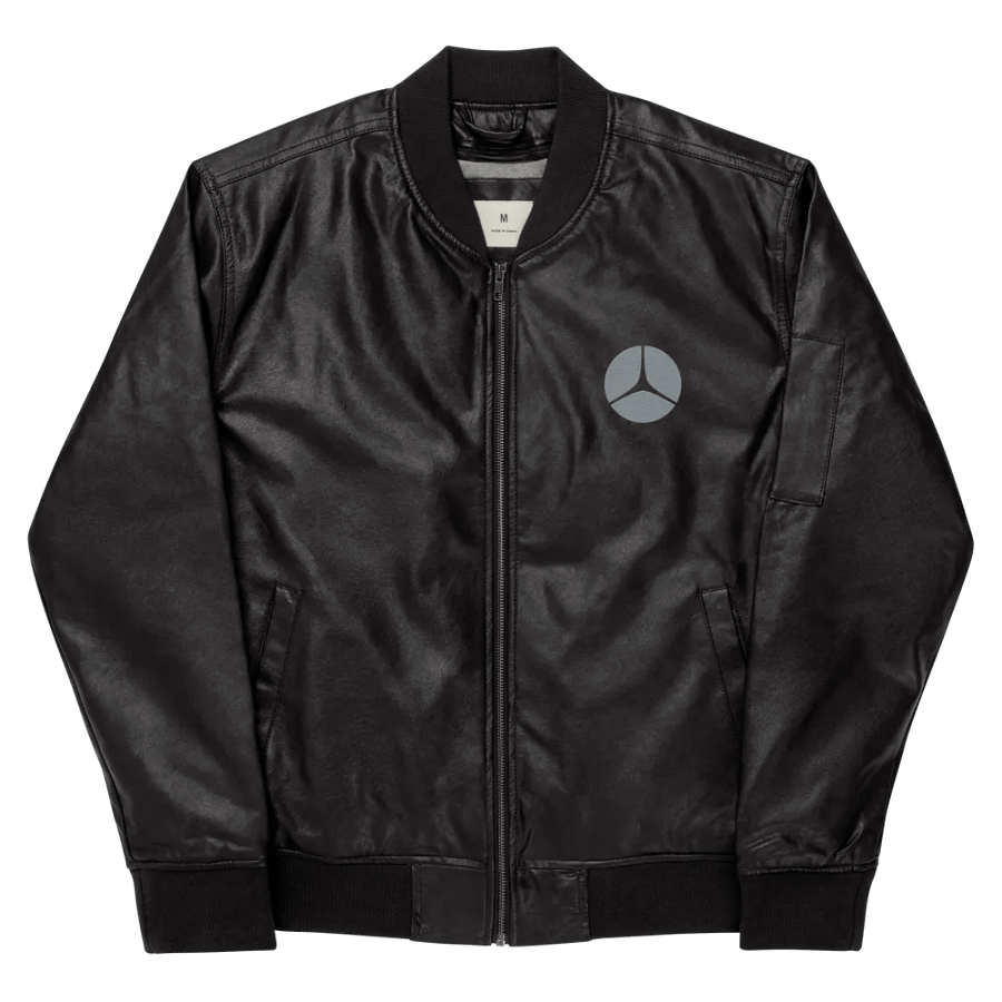 Radiant Star Faux Leather Bomber Jacket product image (9)