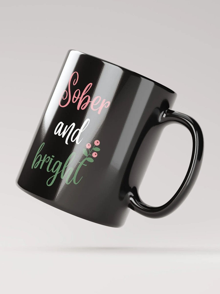 Sober & Bright Christmas Black Mug product image (2)