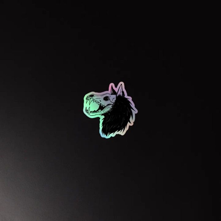 WOLF SKULL Holo Sticker product image (2)