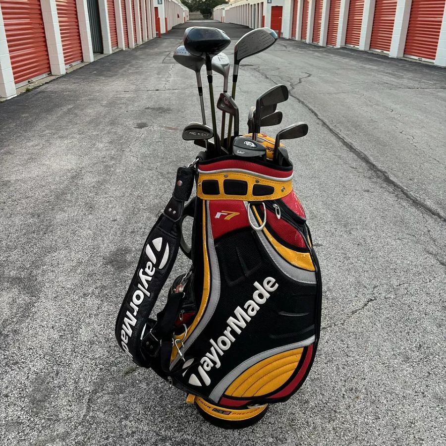 TaylorMade R7 Staff Stand Golf Bag Vintage 25th Anniversary Edition-Red & Yellow product image (4)