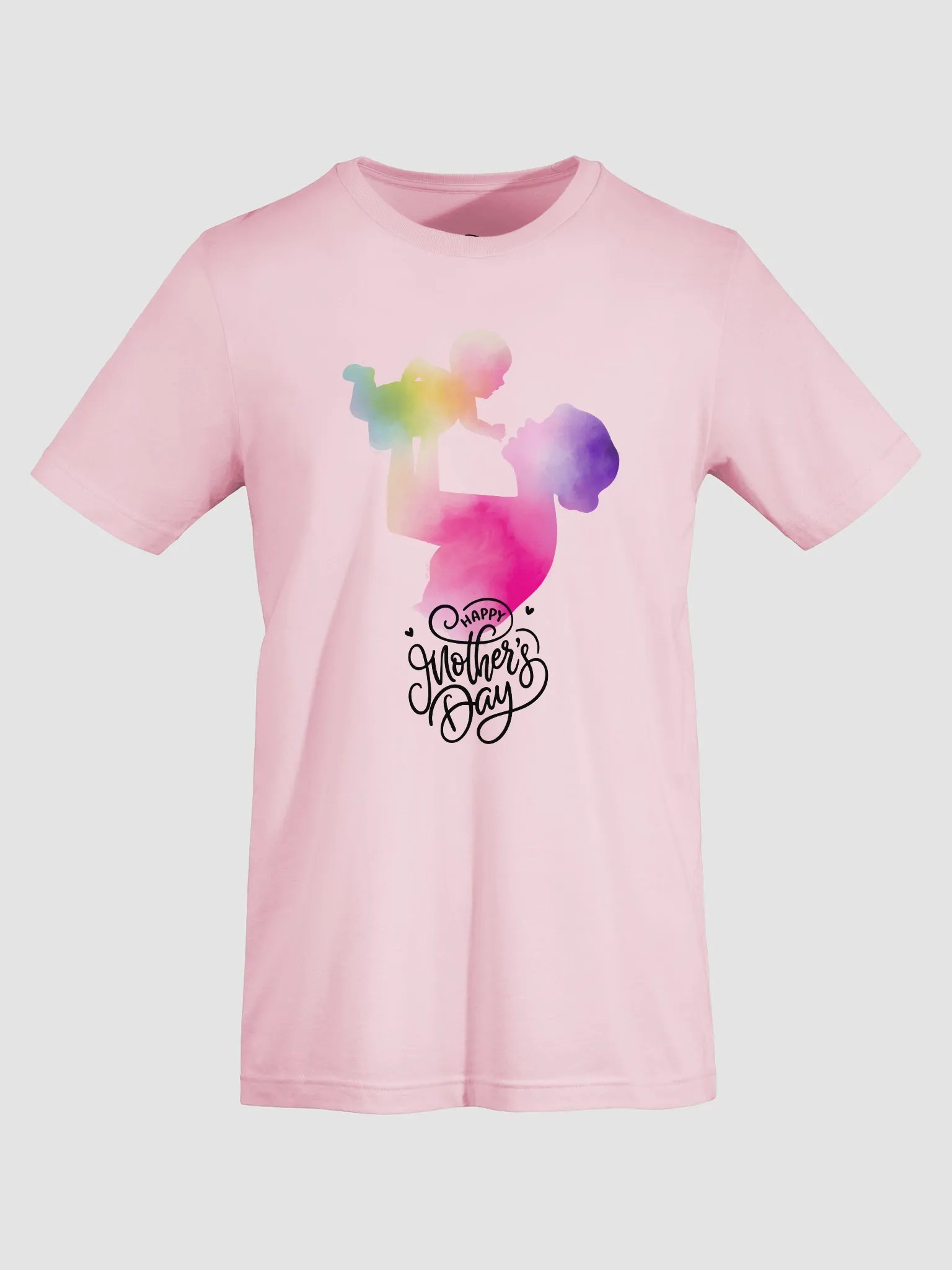 Bella + Canvas “Happy Mother’s Day” Watercolor Silhouette T-Shirt – Soft & Sentimental product image (64)