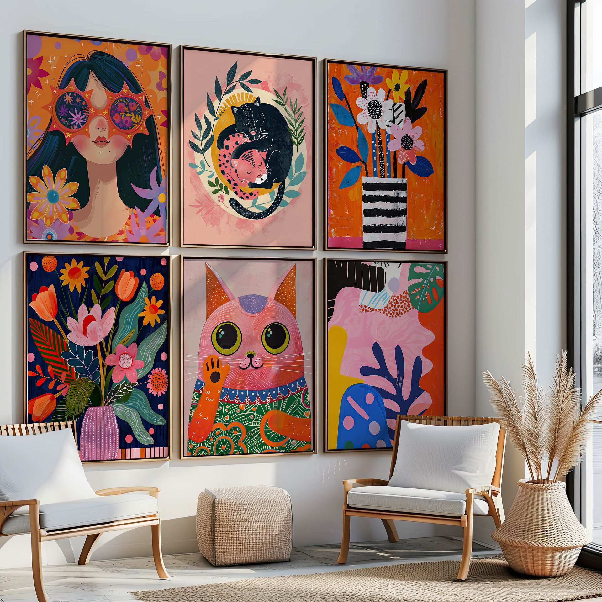Colorful Maximalist DIGITAL Print Set of 6 product image (3)
