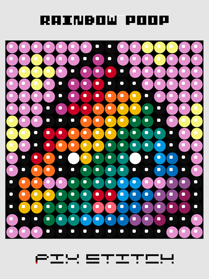 Rainbow Poop Pixel Art product image (1)