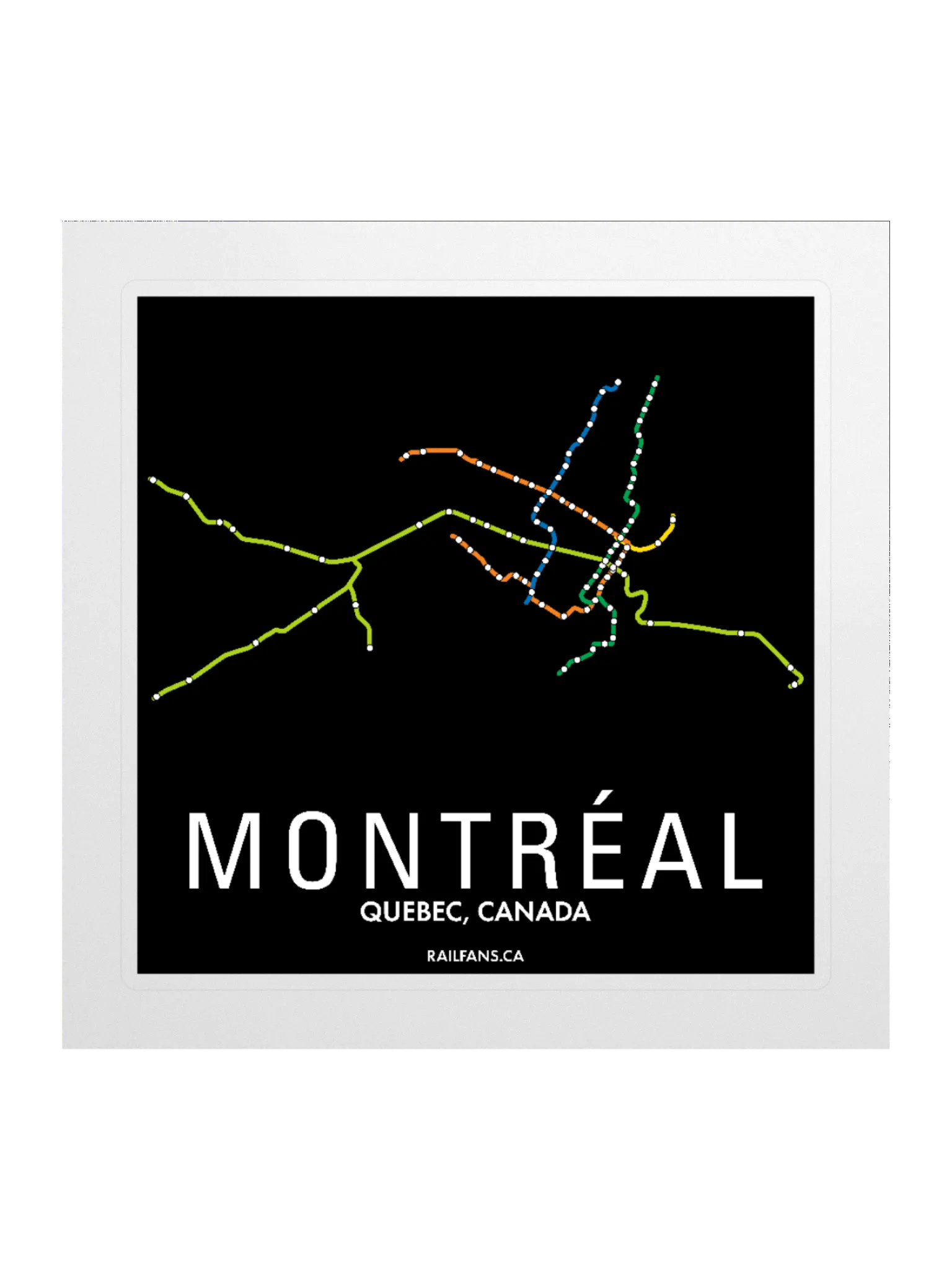 The Rail Fans Canada Transit Sticker - Montreal product image (2)
