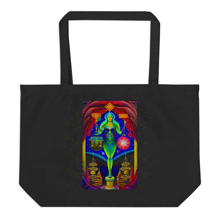 Libra & Her Scales on Black Tote product image (2)