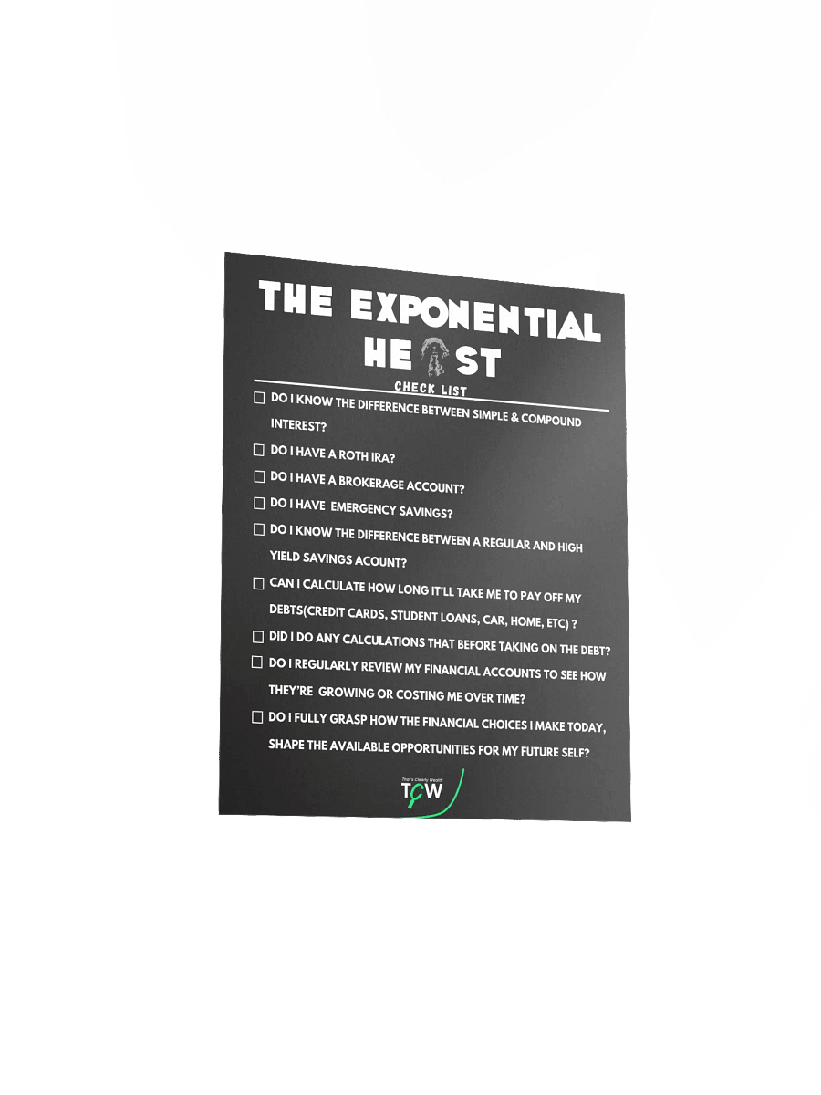 The Exponential Heist Checklist Poster product image (3)