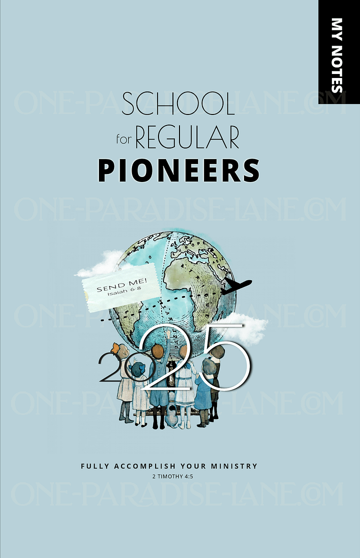 2025 REGULAR PIONEER SCHOOL DIGITAL NOTEBOOK | VINTAGE GLOBE DUSTY BLUE (PDF) product image (1)