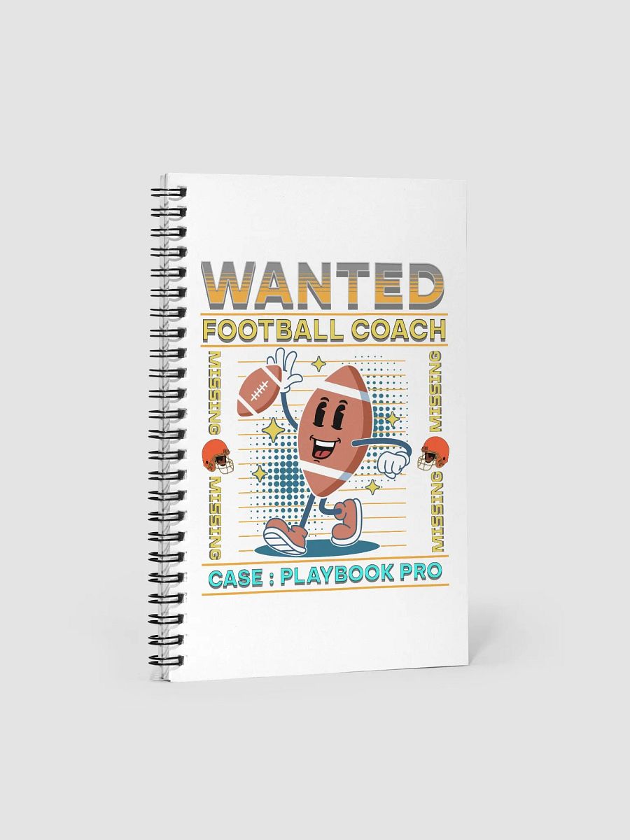 Wanted Coach Football Playbook Pro Spiral Notebook product image (1)