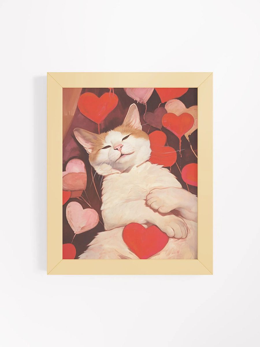 Tranquil Cat Love - Framed Matte Poster product image (7)