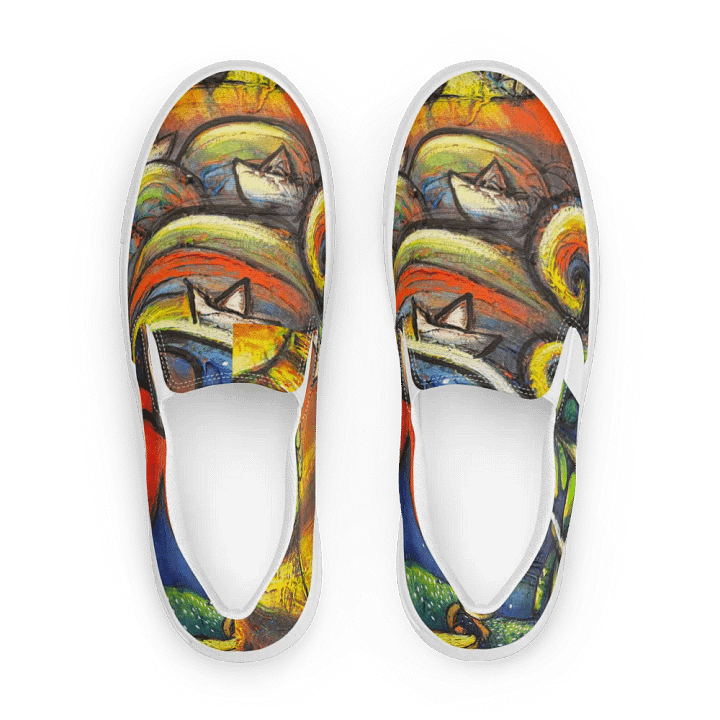 Dreamlike Rooster Canvas Slip-Ons product image (1)