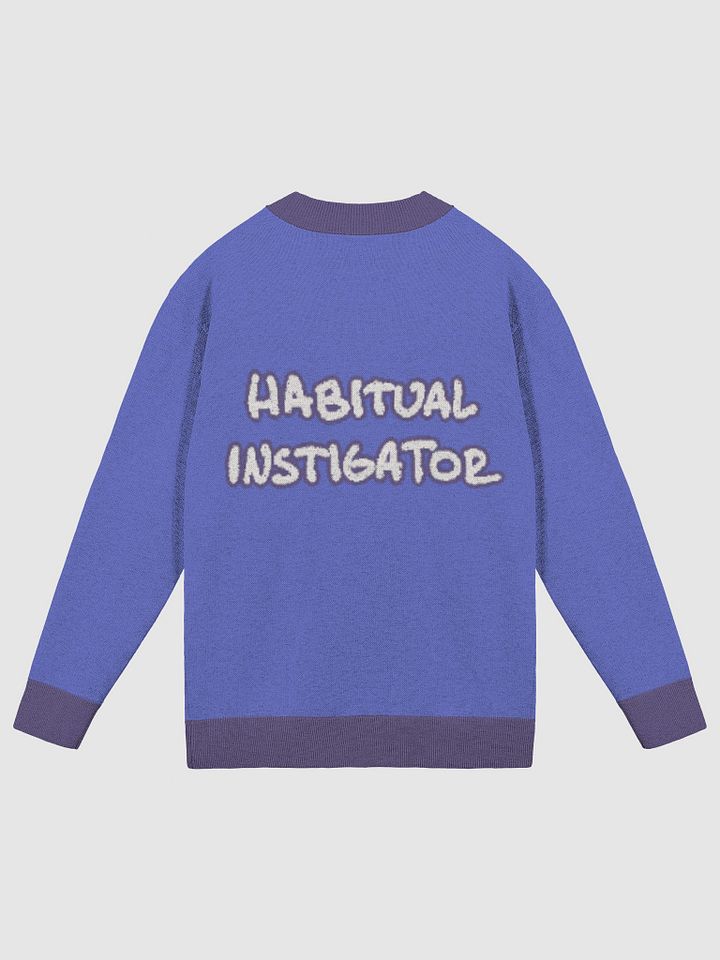 HABITUAL INSTIGATIOR (lg. lined design, duotone violet and taupe) knitwear cardigan product image (8)