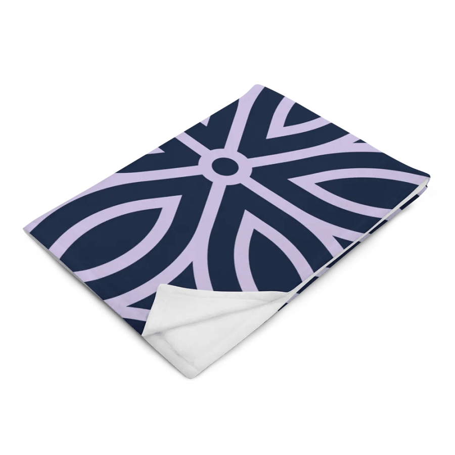 Navy Floral Intricate Blanket product image (3)