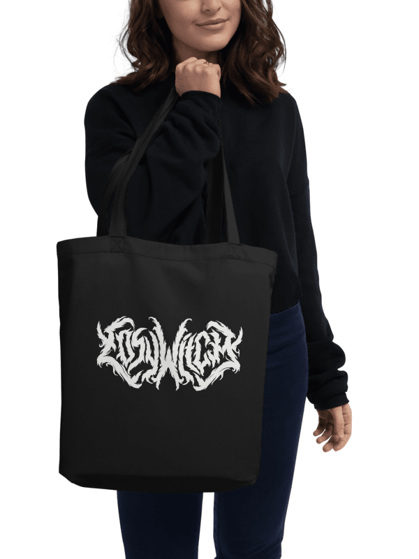 Cosy Black Metal Eco Cotton Tote Bag - Black product image (2)