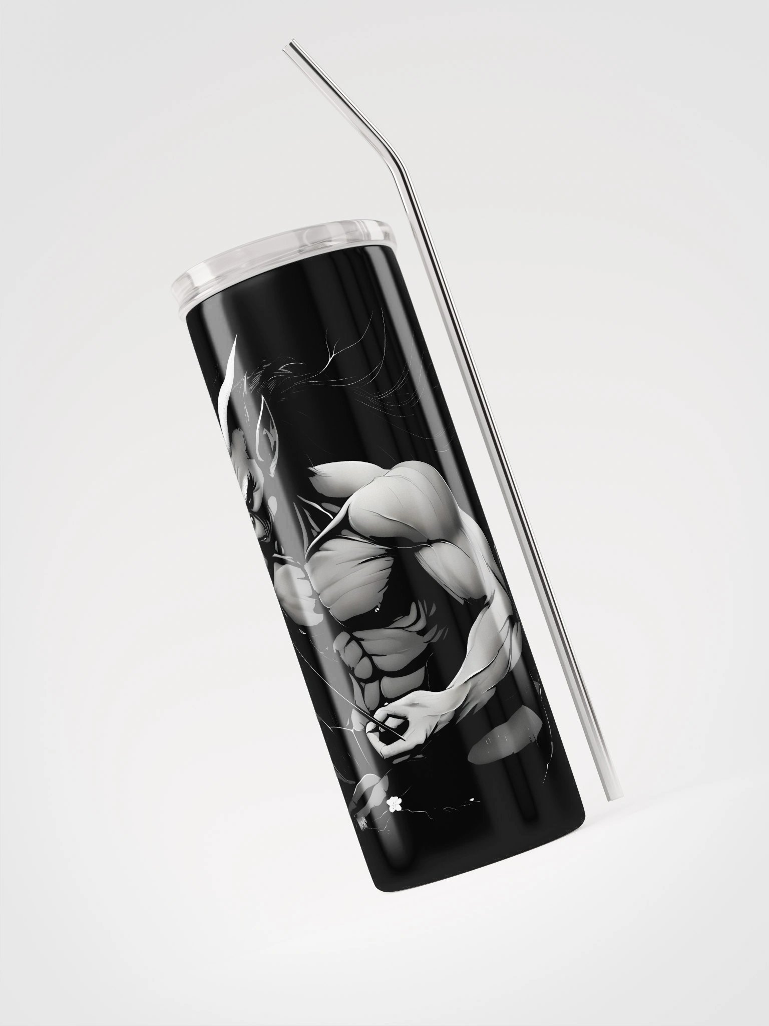 Intimidating Oni Demon Art - Japanese Mythology Illustration Stainless Steel Tumbler product image (3)