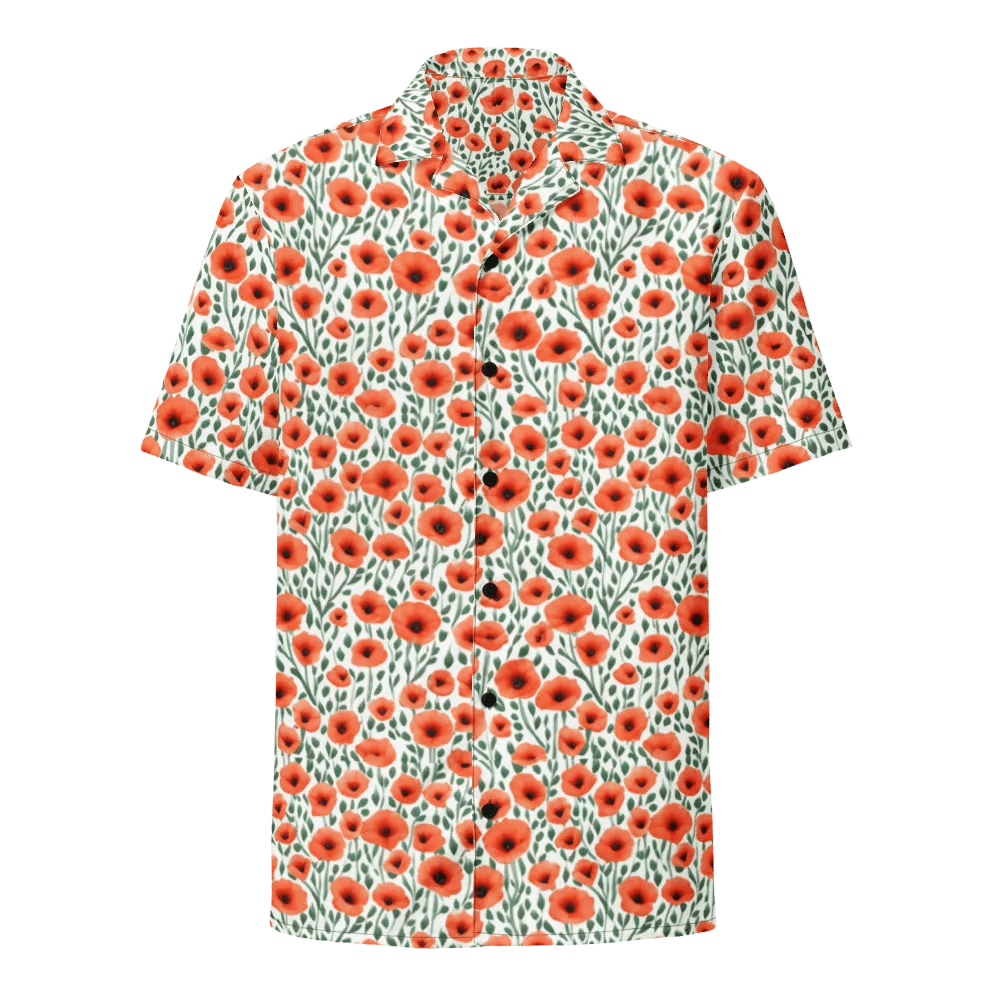Floral Pattern Poppy Flowers Hawaiian Shirt product image (1)