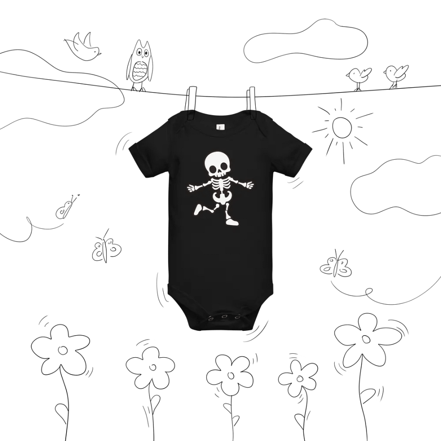 Playful Skeleton Baby Onesie product image (7)