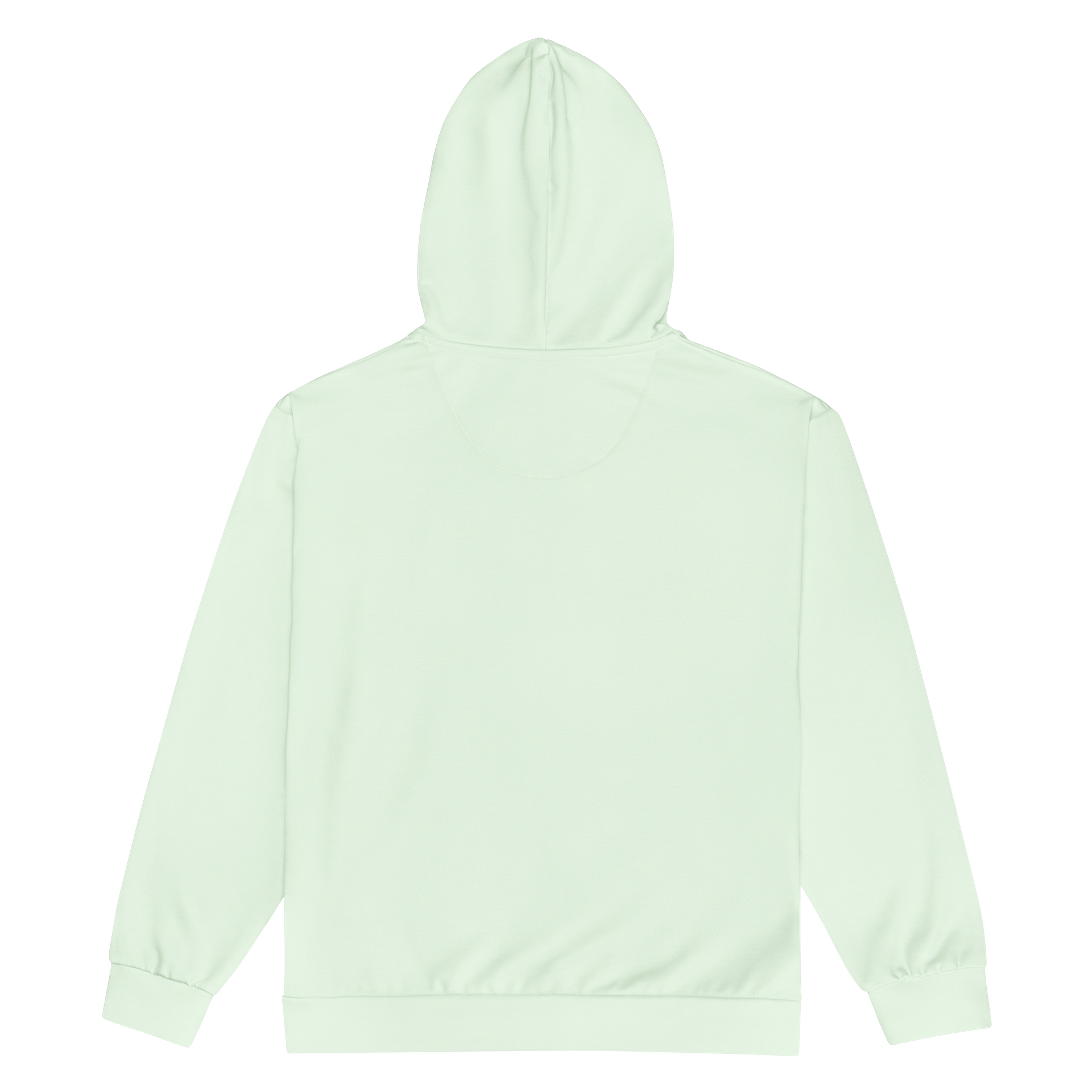 Pastel Mint Green Solid Color Eco Friendly Unisex Zip Hoodie product image (2)