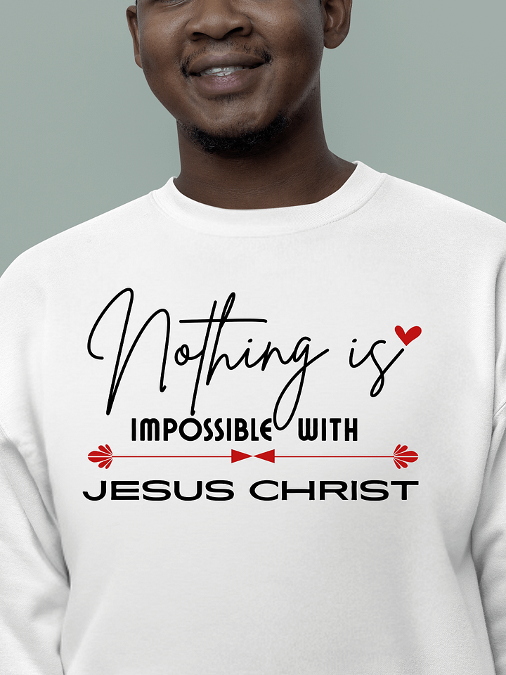 Nothing Is Impossible With Jesus Christ, Heritage Sweater product image (6)