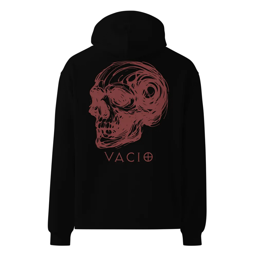 VACIO Skull Swirl Premium Relaxed Fit Hoodie (RED) product image (5)