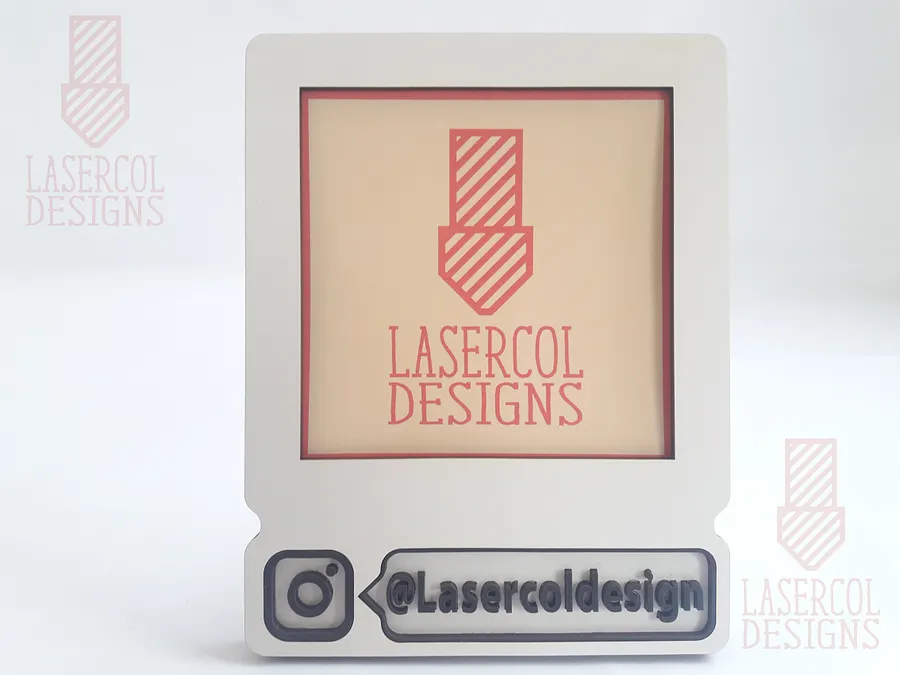 Photo frame with Instagram Handle - Laser Cut Files product image (2)
