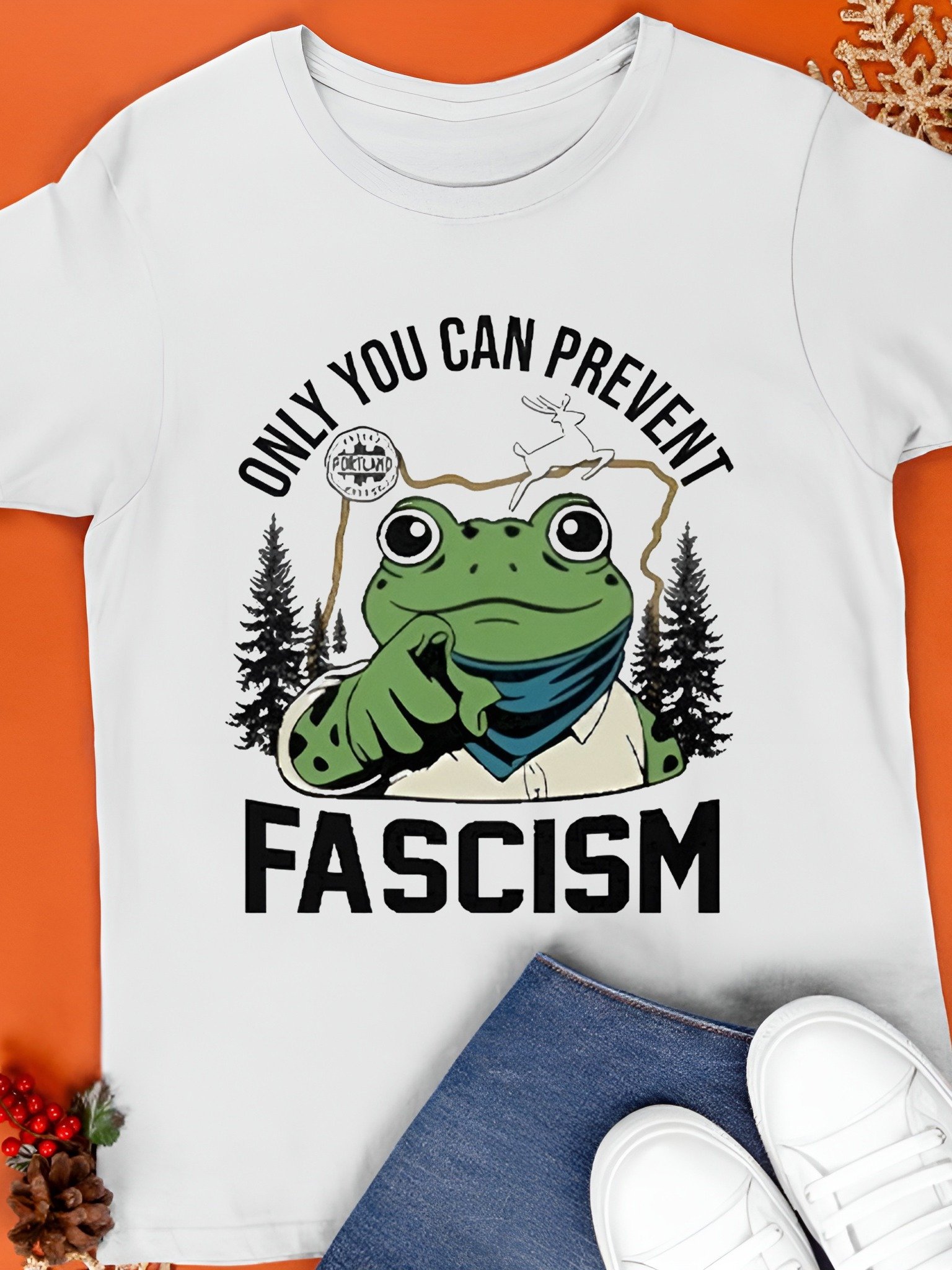 Only You Can Prevent Fascism Portland Frog Protest Shirt product image (1)