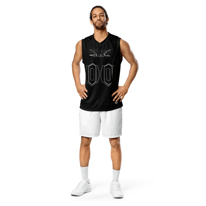 Kaidoom Dev - Black - Recycled Unisex Basketball Jersey - Black HApex Gear Black Logo product image (1)
