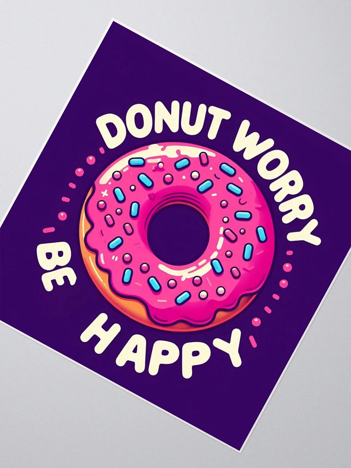 Donut Worry Be Happy Sticker Set product image (5)