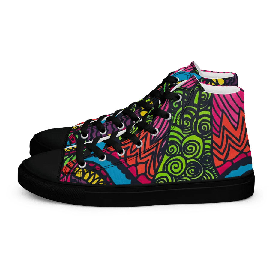 Symmetry in Color: Women's High Top Canvas Shoes product image (5)