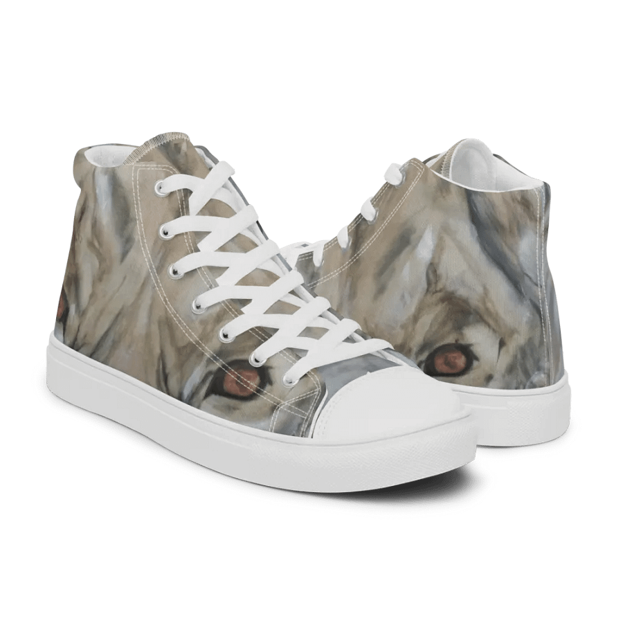Woman's' Lion print from danflan oil painting white toe cap product image (11)