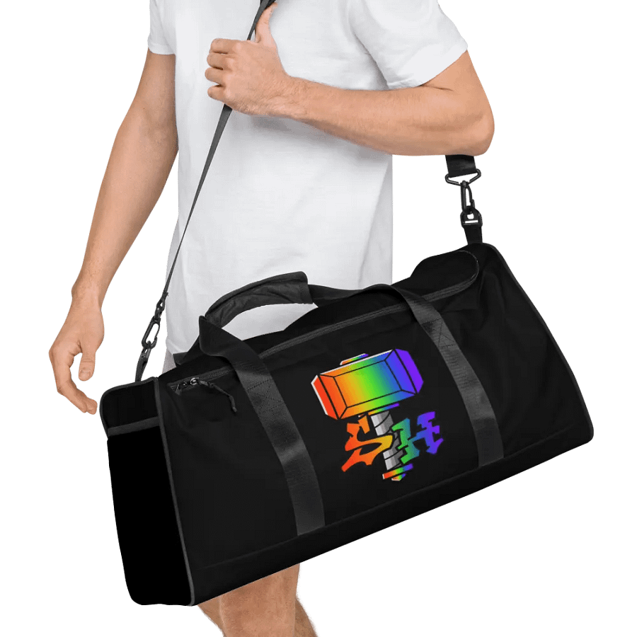 Vibrant Fragmented Rainbow Duffle Bag product image (8)