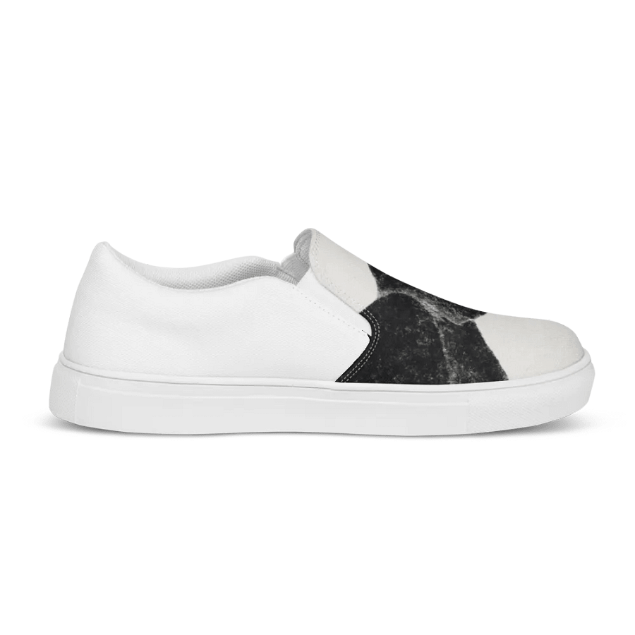 Black and White Men's Slip on Shoes 008 product image (8)