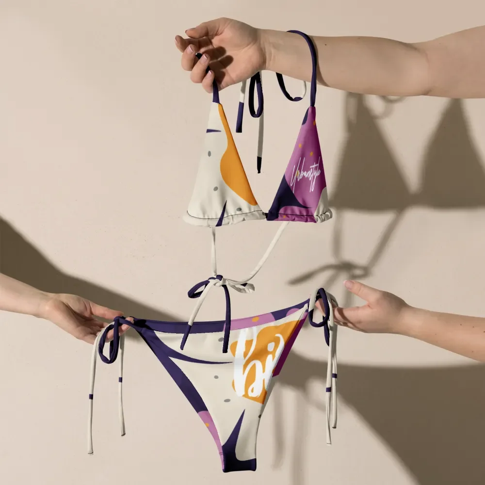 Floral Fusion bi logo String Bikini Set product image (8)