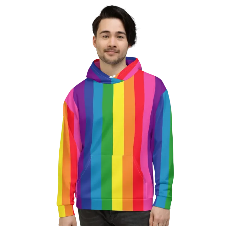 1978 Rainbow Pride Flag = 8-Color - All-Over Print Hoodie product image (2)