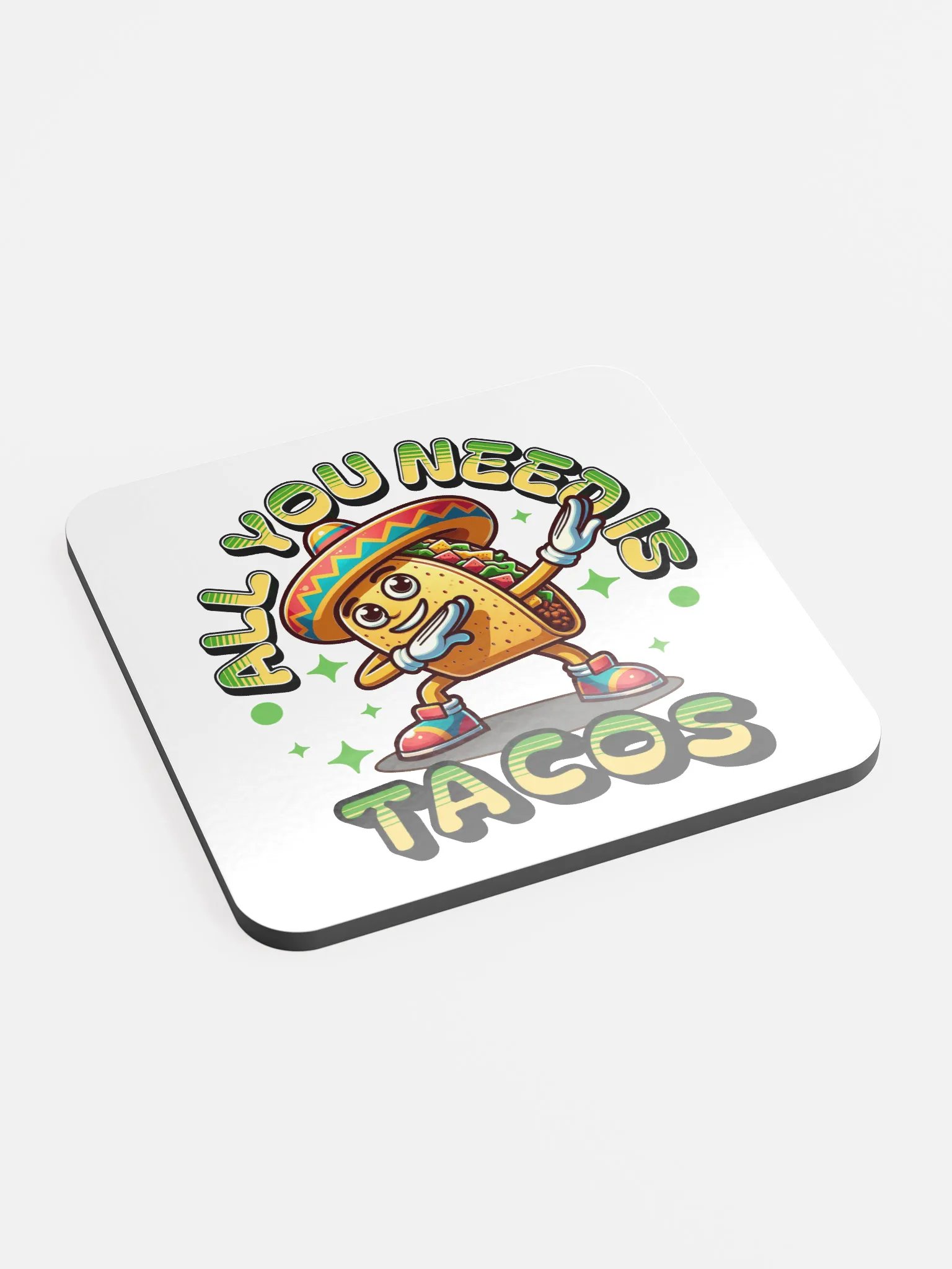 Taco Fiesta Glossed Cork Coaster product image (3)