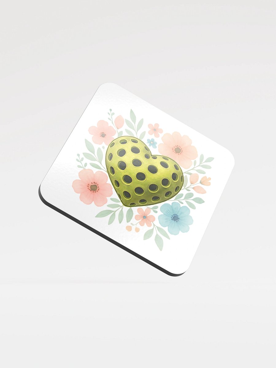 Pickleball Heart Flowers Glimmering Coaster product image (2)